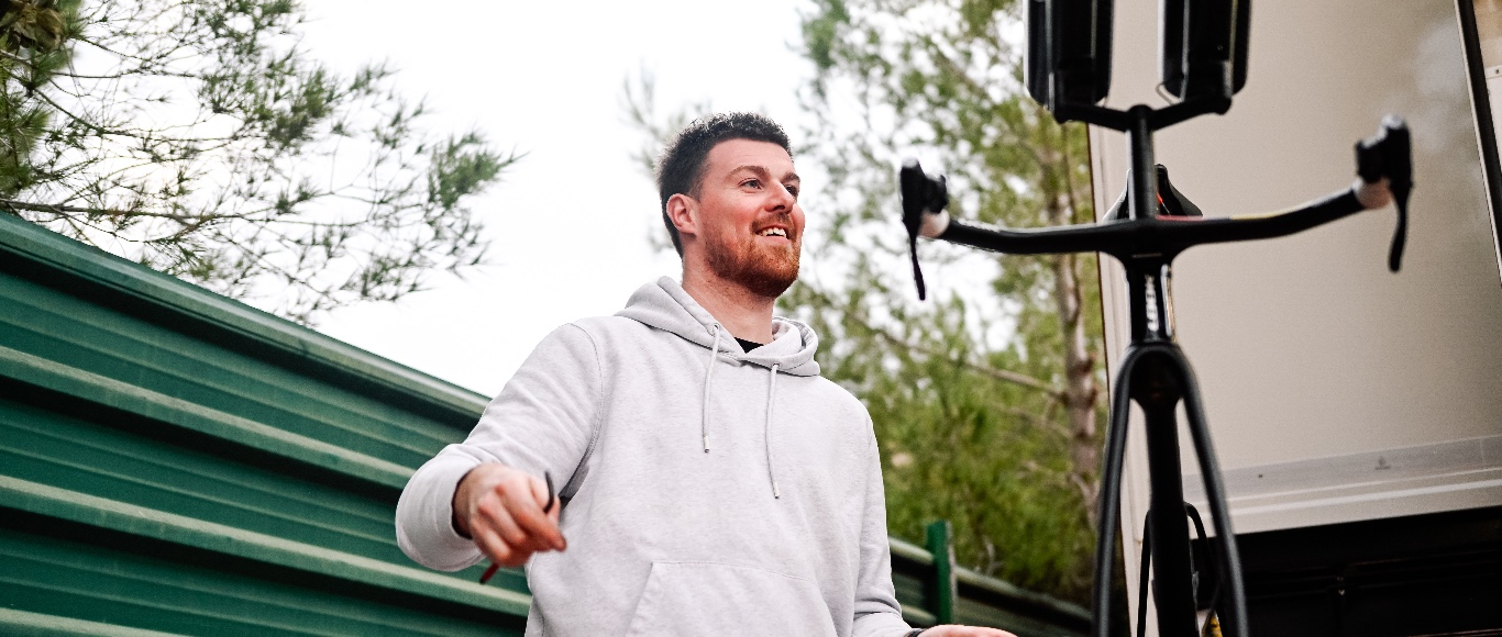 Sheltered from the wind: Florent Sobolewski